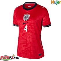 Camiseta Inglaterra Declan Rice #4 Visitante Equipación para mujer Mundial 2026 manga corta